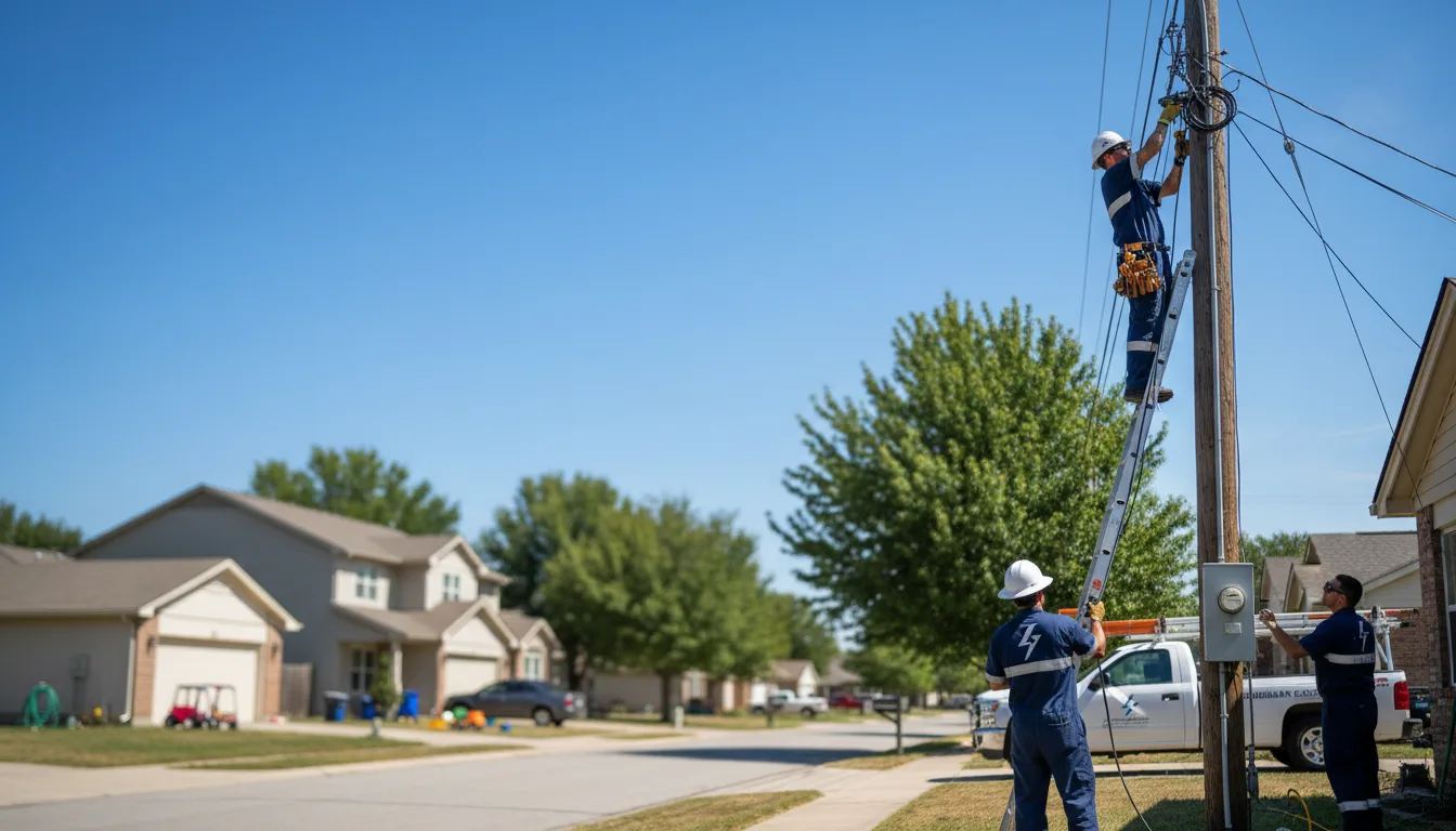 Residential electrician providing installation services in Taylor Springs, IL